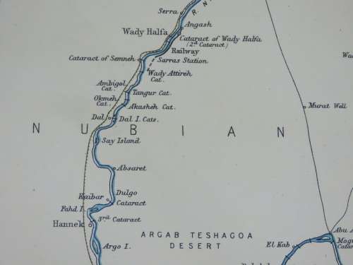 Circa 1890 Map of the Nile Provinces, Excellent condition, Original MacKenzie Map