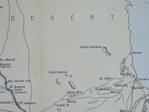 Circa 1890 Map of the Nile Provinces, Excellent condition, Original MacKenzie Map
