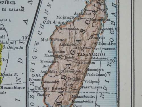 1921 Map of Africa, Excellent condition, Original Poates Map