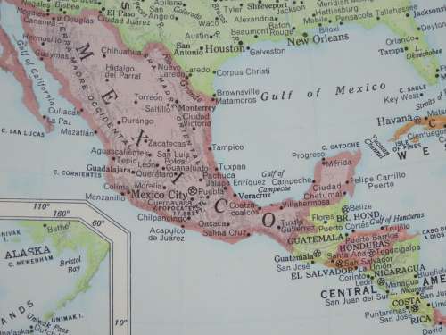 1961 Map of North America, Excellent condition, Original McNally Map, Canada USA Mexico Greenland