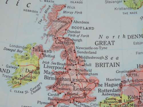 1961 Map of Europe, Excellent condition, Original McNally Map