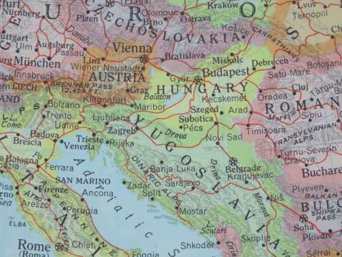1961 Map of Europe, Excellent condition, Original McNally Map