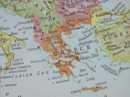1961 Map of Europe, Excellent condition, Original McNally Map