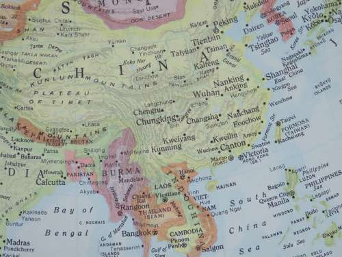 1961 Map of Eurasia USSR and Australia, Excellent condition, Original McNally Map