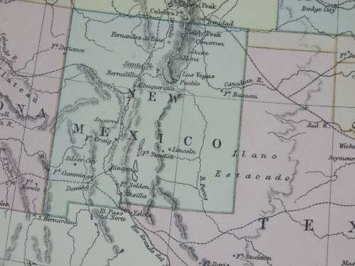1892 Map of The United States of America USA, Excellent condition, Original Chambers Map