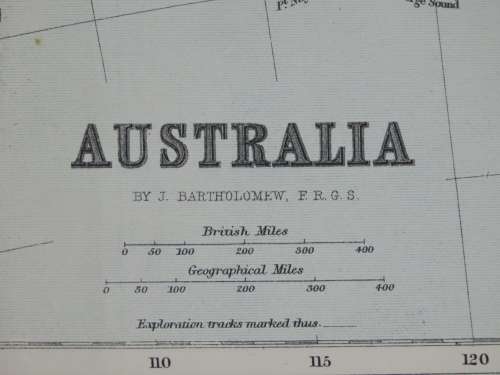 1892 Map of Australia, Excellent condition, Original Chambers Map
