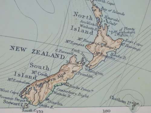 1892 Map of Australia, Excellent condition, Original Chambers Map