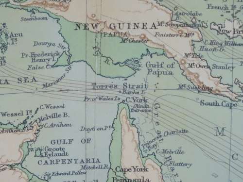 1892 Map of Australia, Excellent condition, Original Chambers Map