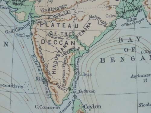 1892 Map of Asia, Excellent condition, Original Chambers Map Russian Empire, Siberia, Chinese Empire