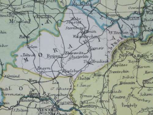 1892 Map of Austro Hungarian Monarchy, Excellent condition, Original Chambers Map