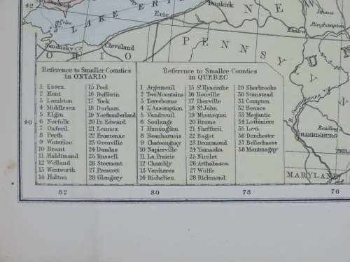 1892 Map of Canada, Excellent condition, Original Chambers Map