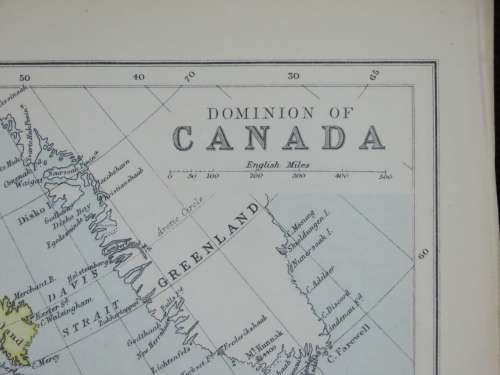 1892 Map of Canada, Excellent condition, Original Chambers Map