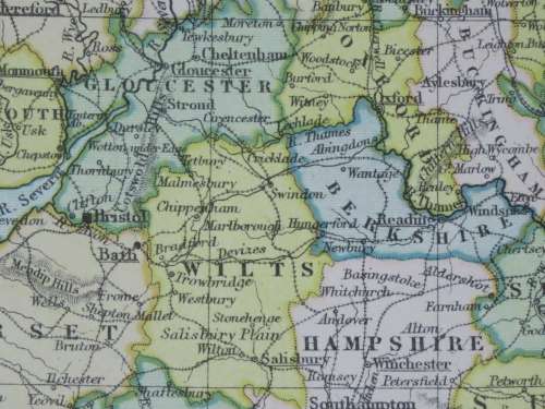 1892 Map of England and Wales, Excellent condition, Original Chambers Map