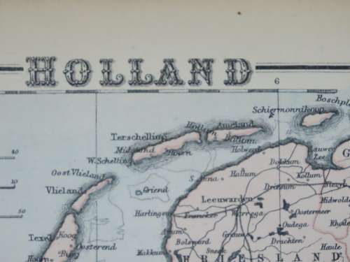 1892 Map of Holland, Excellent condition, Original Chambers Map
