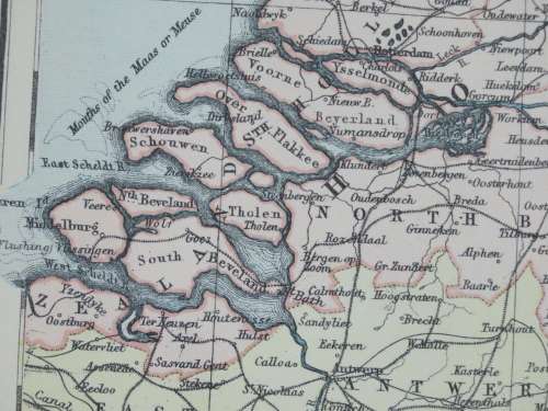 1892 Map of Holland, Excellent condition, Original Chambers Map