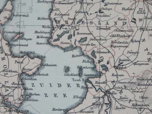 1892 Map of Holland, Excellent condition, Original Chambers Map