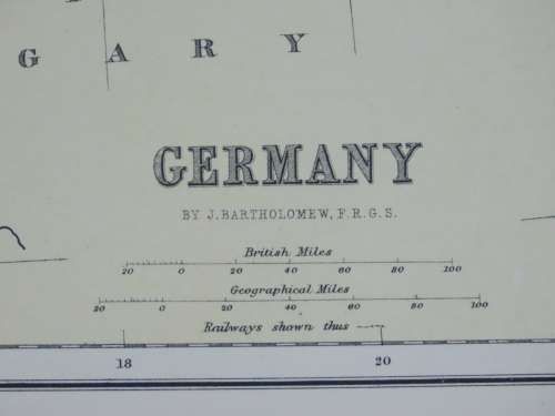 1892 Map of Germany, Excellent condition, Original Chambers Map