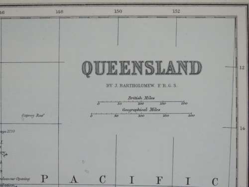 1892 Map of Queensland, Excellent condition, Original Chambers Map Australia