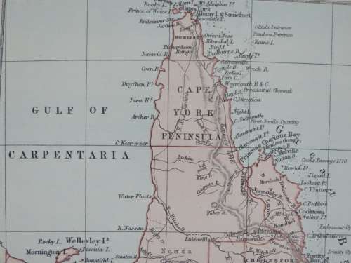 1892 Map of Queensland, Excellent condition, Original Chambers Map Australia