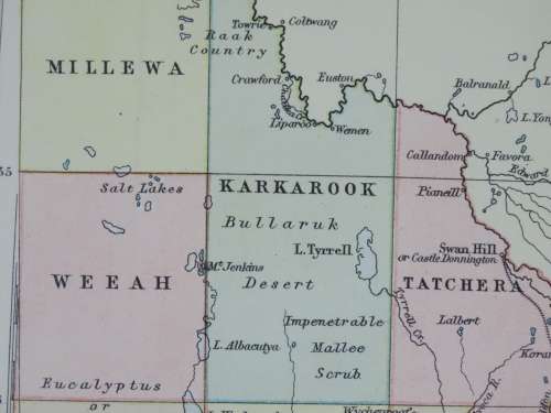 1892 Map of Victoria, Excellent condition, Original Chambers Map Australia
