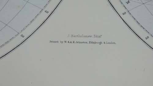 1892 Map of The World, Excellent condition, Original Chambers Map
