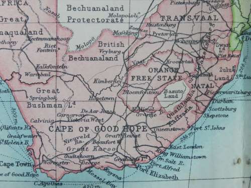 1922 Map of Africa - Political - Excellent Condition, Original Bartholomew Map