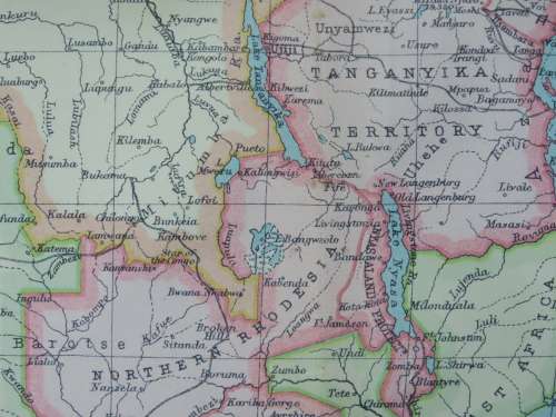 1922 Map of Africa - Political - Excellent Condition, Original Bartholomew Map