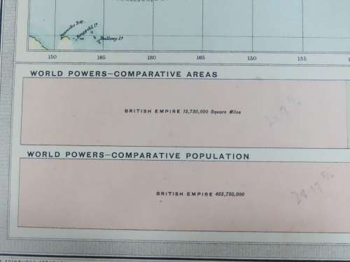 1922 Map of The World - Political - Excellent Condition, Original Bartholomew Map