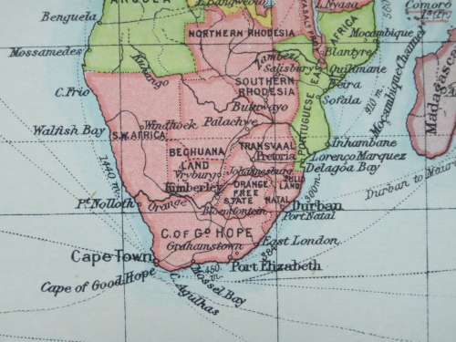 1922 Map of The World - Political - Excellent Condition, Original Bartholomew Map