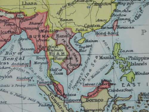 1922 Map of The World - Political - Excellent Condition, Original Bartholomew Map