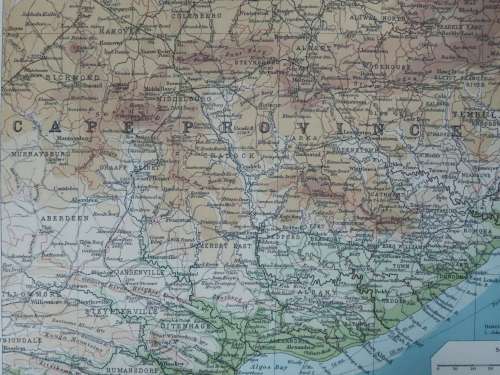 1922 Map of South Africa - Eastern Half - Excellent Condition, Original Bartholomew Map Transvaal