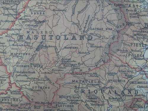 1922 Map of South Africa - Eastern Half - Excellent Condition, Original Bartholomew Map Transvaal