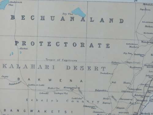 1922 Map of South Africa - Eastern Half - Excellent Condition, Original Bartholomew Map Transvaal