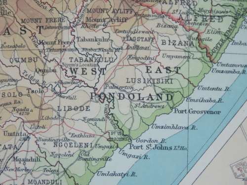 1922 Map of South Africa - Eastern Half - Excellent Condition, Original Bartholomew Map Transvaal
