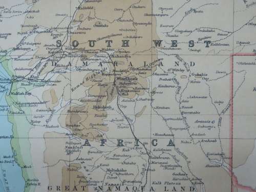 1922 Map of South Africa - Excellent Condition, Original Bartholomew Map