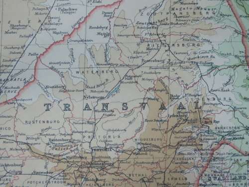 1922 Map of South Africa - Excellent Condition, Original Bartholomew Map