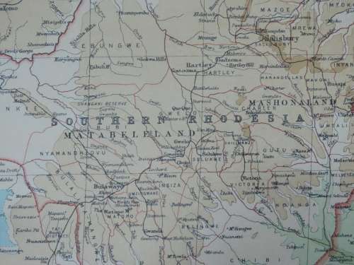 1922 Map of South Africa - Excellent Condition, Original Bartholomew Map