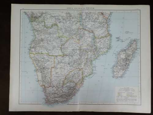 1895 Map of Southern Africa - Excellent Condition, Original Times Map