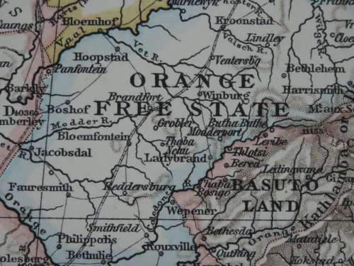 1895 Map of Southern Africa - Excellent Condition, Original Times Map