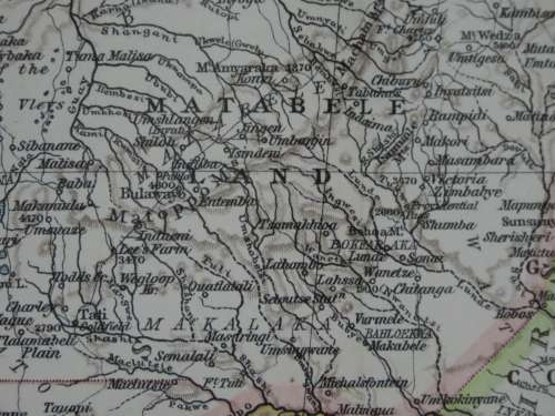 1895 Map of Southern Africa - Excellent Condition, Original Times Map