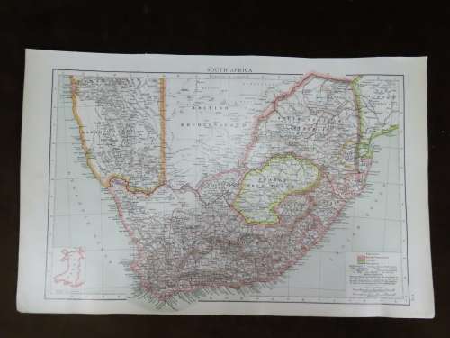 1895 Map South Africa - Excellent Condition, Original Times Map