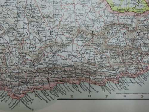 1895 Map South Africa - Excellent Condition, Original Times Map