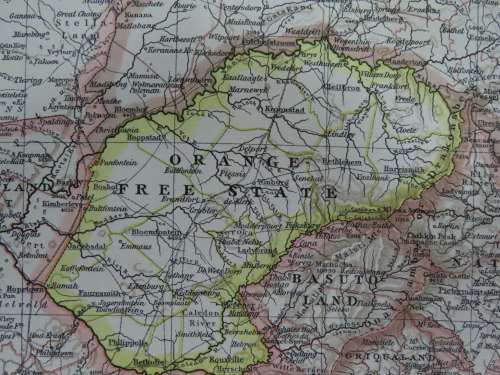 1895 Map South Africa - Excellent Condition, Original Times Map
