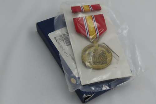 National Defense Service Medal, in original box with Ribbon and Bar, USA