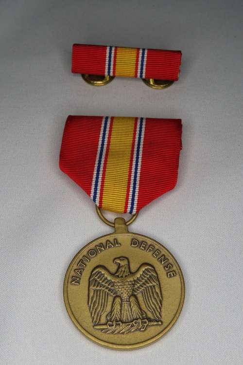National Defense Service Medal, in original box with Ribbon and Bar, USA