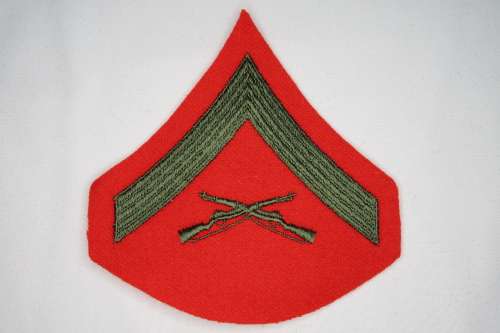 United States Marine Corps LANCE CORPORAL Rank Insignia Patch E3