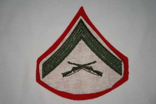 United States Marine Corps LANCE CORPORAL Rank Insignia Patch E3