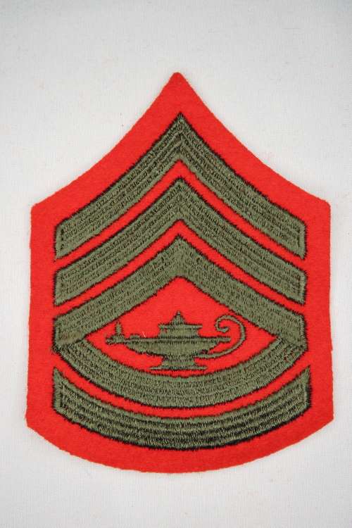 United States Marine Corps JROTC Cadet Gunnery Sergeant Rank Insignia Patch