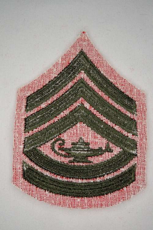 United States Marine Corps JROTC Cadet Gunnery Sergeant Rank Insignia Patch