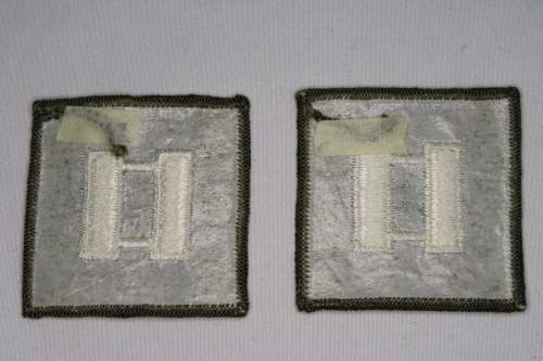 1 Pair United States Military Captain Rank Insignia Patch O3, 2 Patches